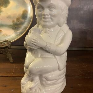 Antique Toby Jug Tankard Pitcher Paste Porcelain Figurine